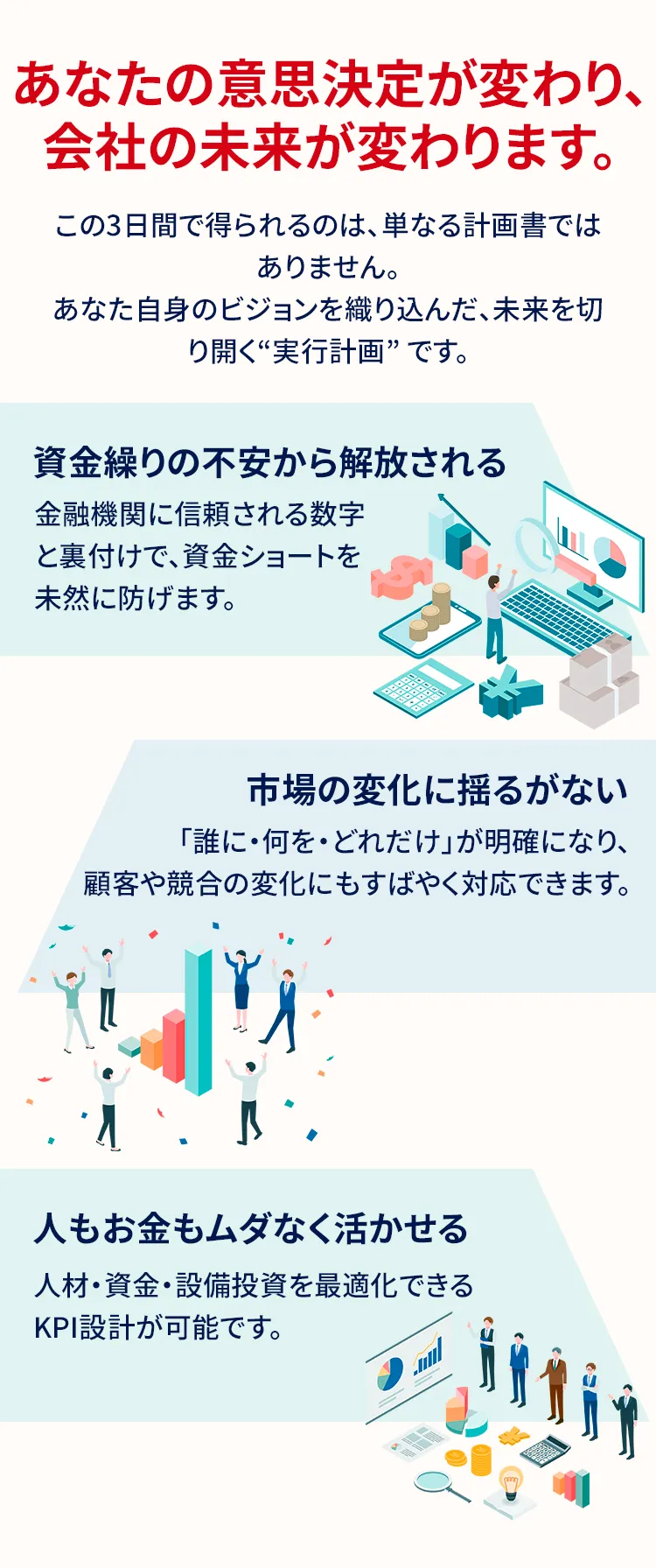 あなたの意思決定が変わり、会社の未来が変わります。